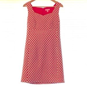Lily Pulitzer pink and muted gold dress